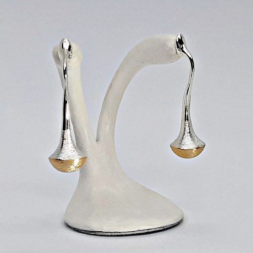 Pendientes Lamp largo plata y oro