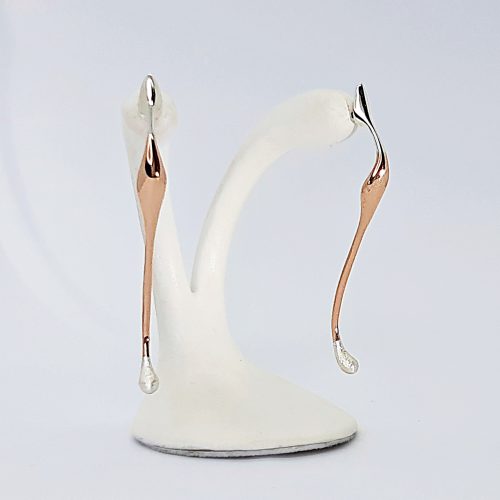 Pendientes FIN Plata baño de Rosa