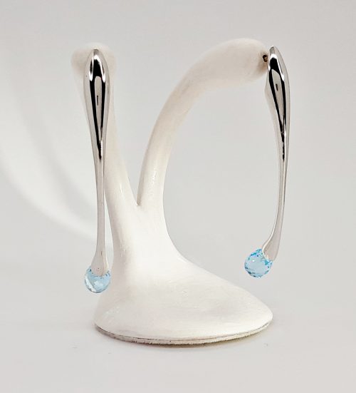 Pendientes Pat de Plata y Topacio azul